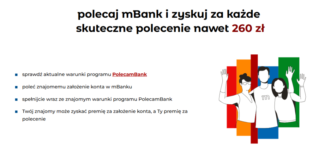 polecaj mbank i zyskaj 260 zl