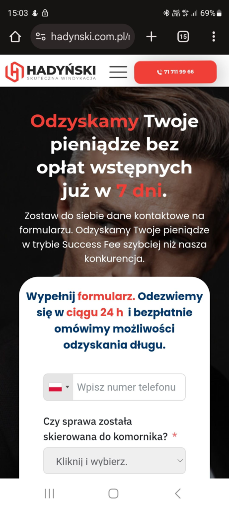 scam odzyskamy srodki